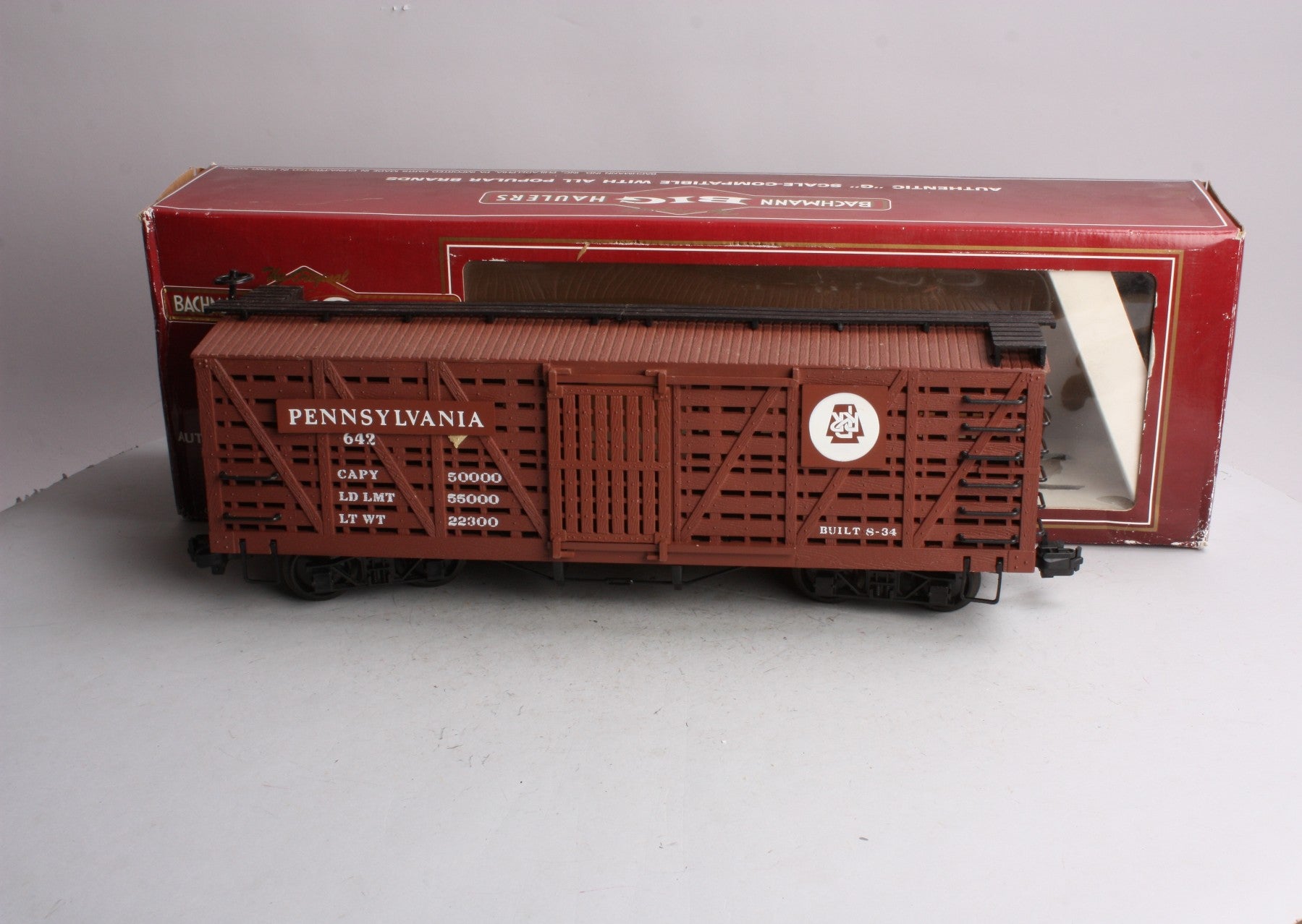 Bachmann 98114 G Scale Pennsylvania Stock Car #642 LN/Box