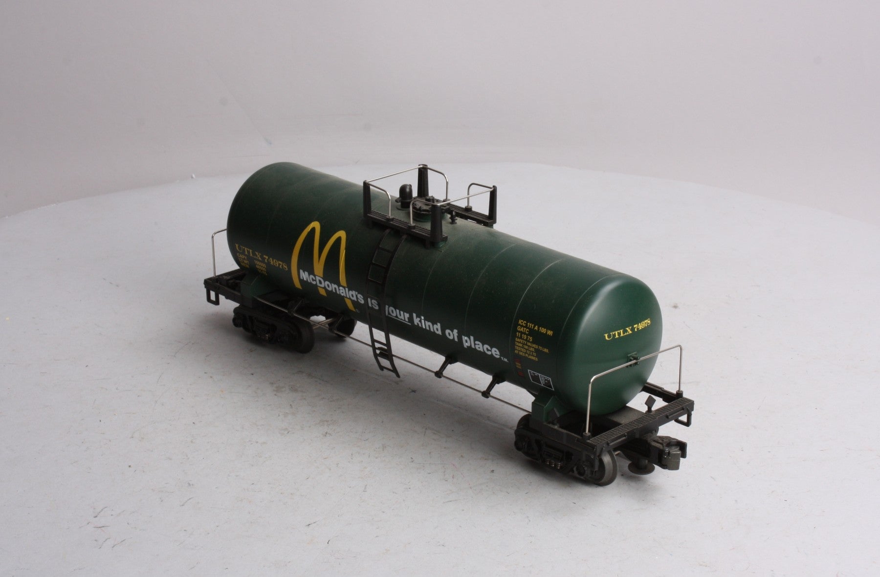 MTH 20-96021 O Gauge McDonald's Single Dome Tank Car #74978 LN/Box