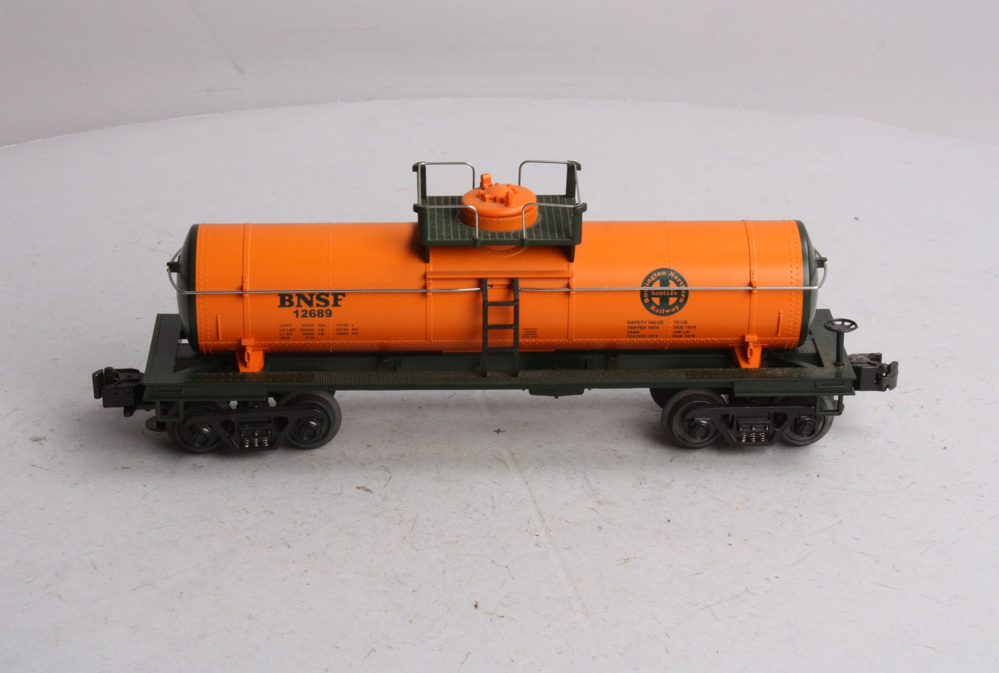 MTH 33-7304 O Gauge Burlington Northern Santa Fe Tank Car #12689 LN/Box