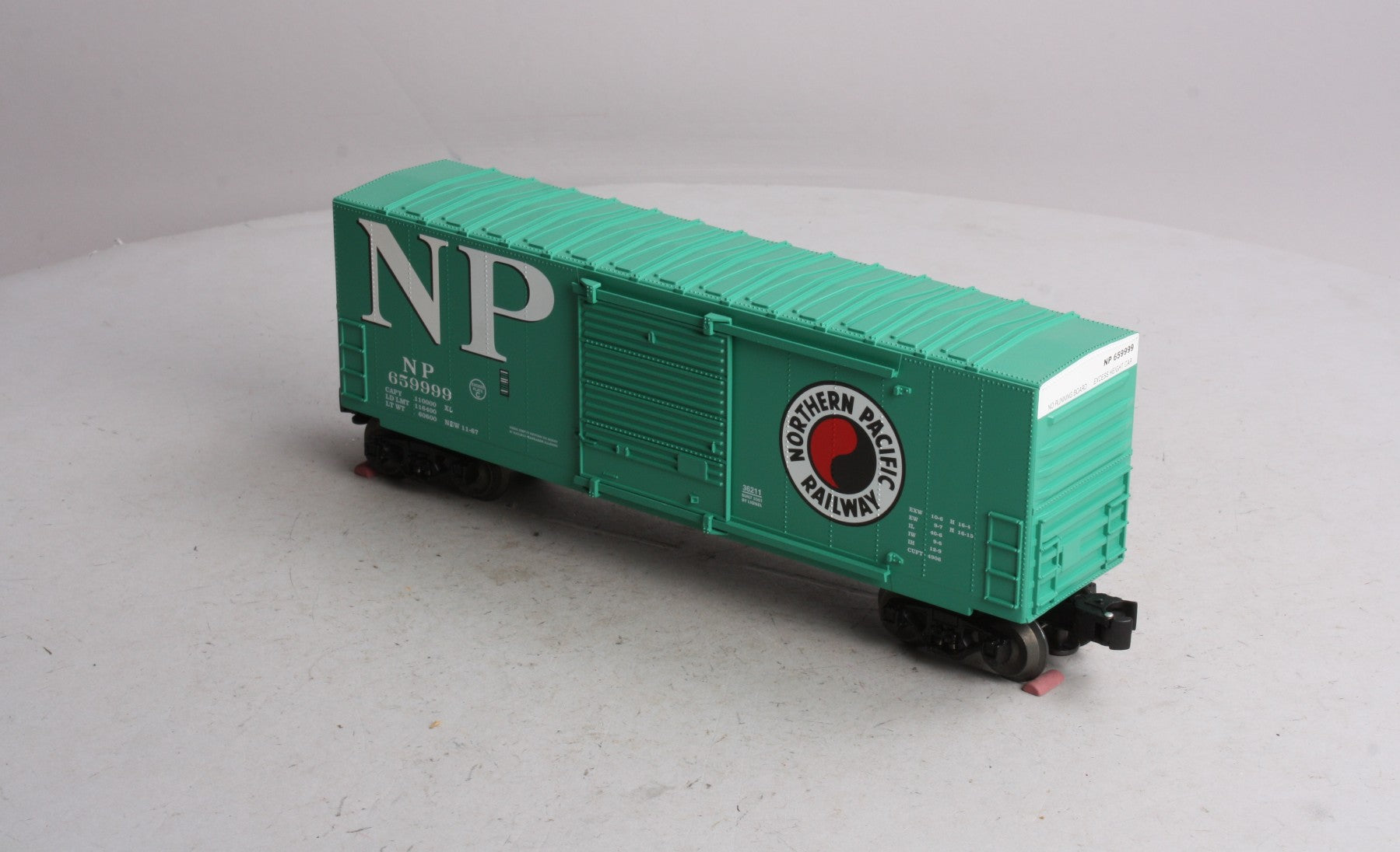 Lionel 6-36211 O Gauge Northern Pacific Hi-Cube Boxcar #659999
