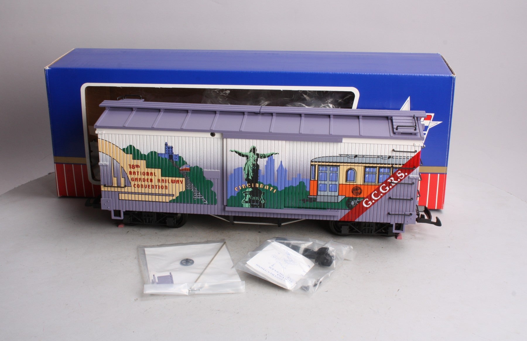USA Trains 2002 G Cincinnati 18th National Garden Railway Con. Boxcar LN/Box