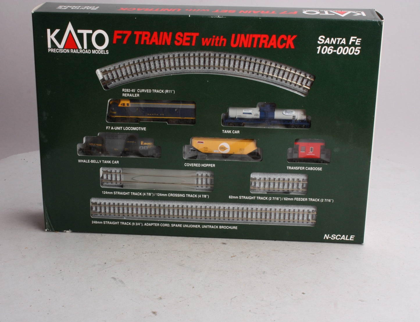 Kato 106-0005 Santa Fe F-7 N Gauge Diesel Starter Train Set LN/Box