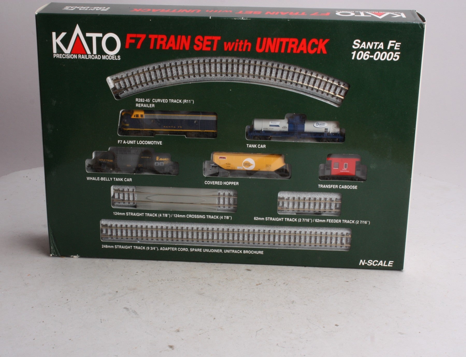 Kato 106-0005 Santa Fe F-7 N Gauge Diesel Starter Train Set LN/Box