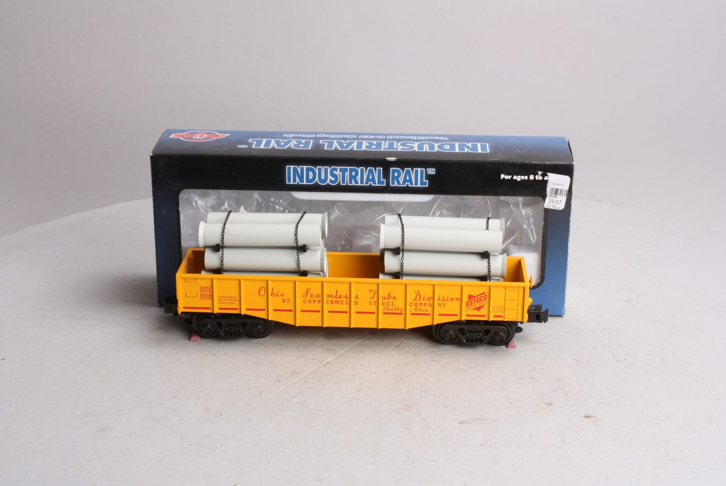 Atlas 1003004-2 O Gauge Ohio Seamless & Tube Division Gondola W/ Pipe Load #1908 LN/Box