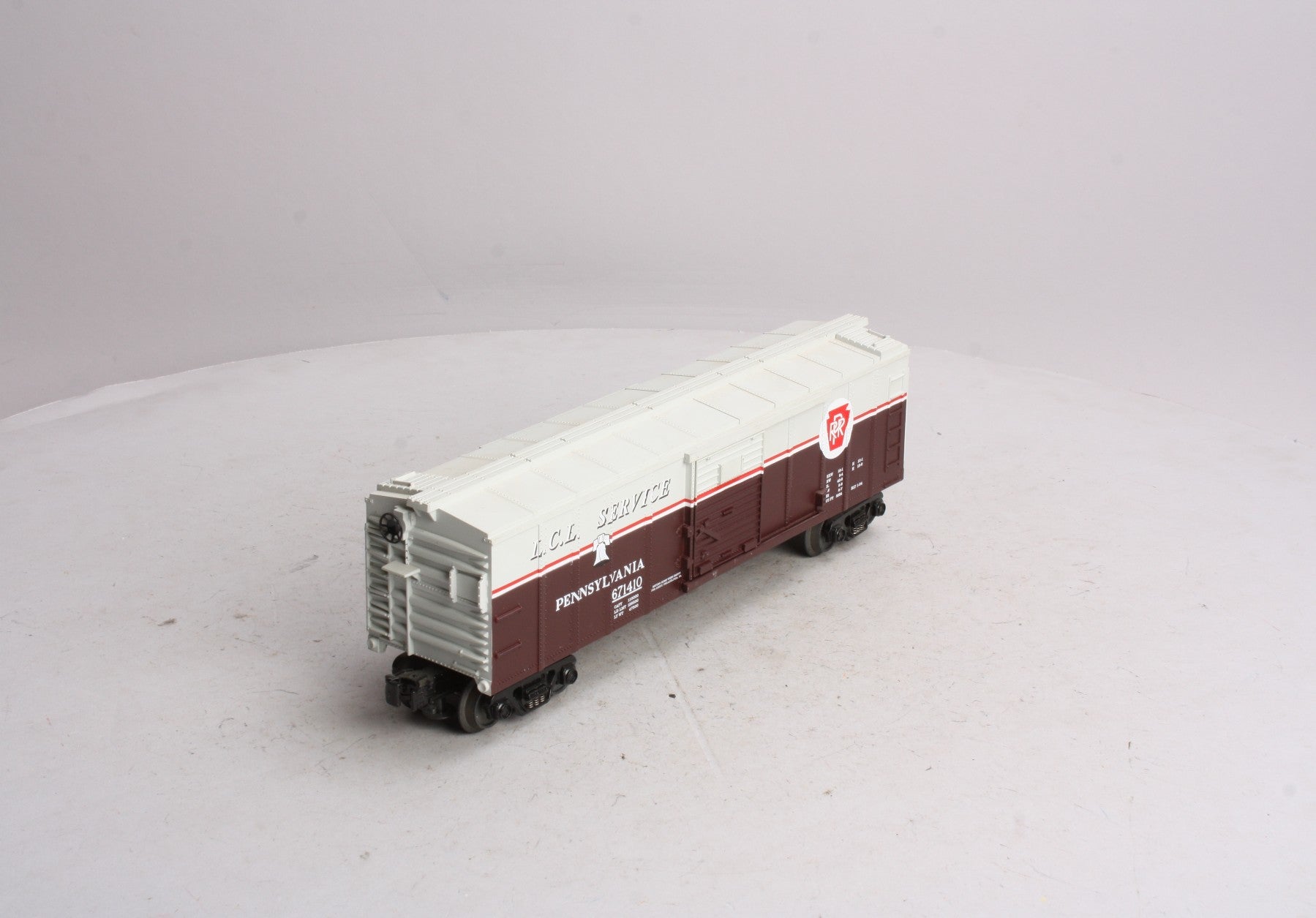 MTH 30-7459 O Gauge Pennsylvania Railroad L.C.L. Service Boxcar #671410 LN/Box