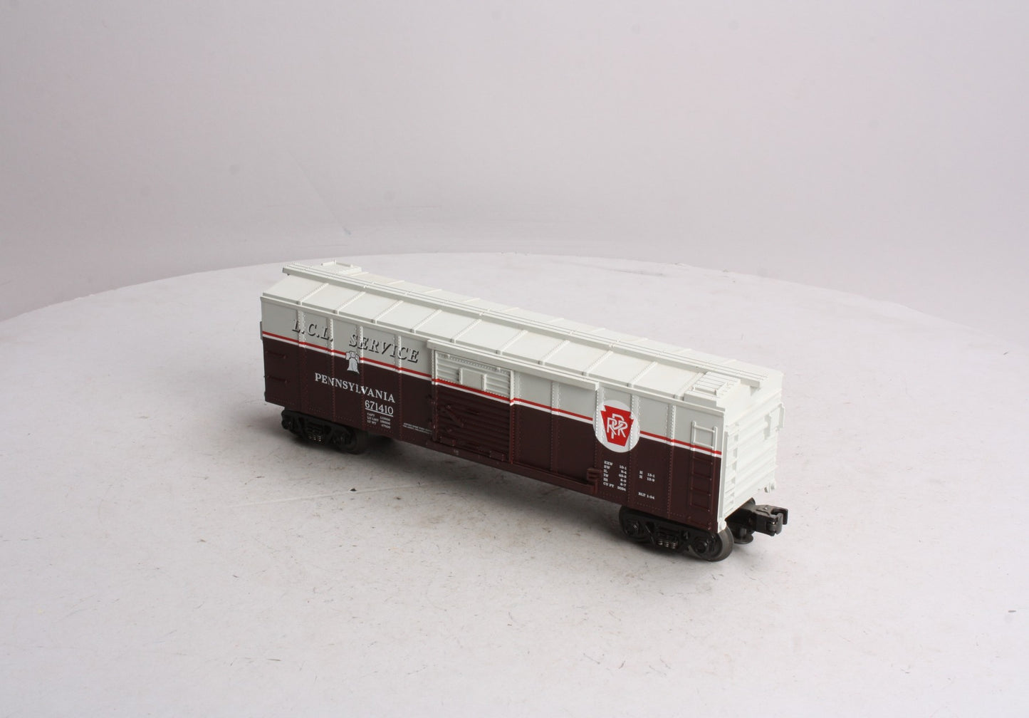 MTH 30-7459 O Gauge Pennsylvania Railroad L.C.L. Service Boxcar #671410 LN/Box