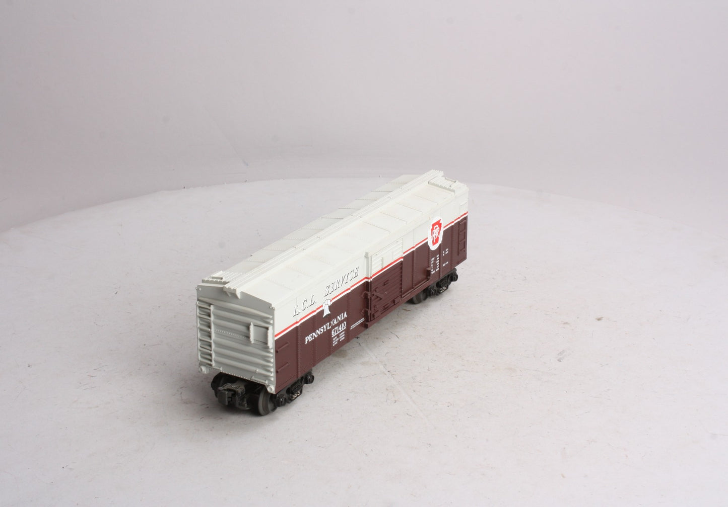 MTH 30-7459 O Gauge Pennsylvania Railroad L.C.L. Service Boxcar #671410 LN/Box
