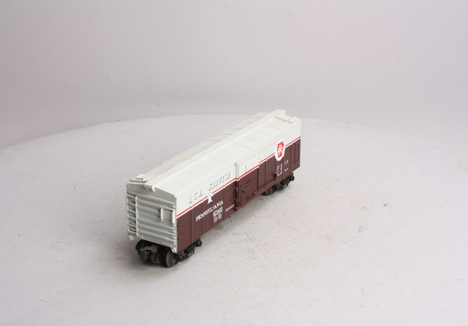 MTH 30-7459 O Gauge Pennsylvania Railroad L.C.L. Service Boxcar #671410 LN/Box