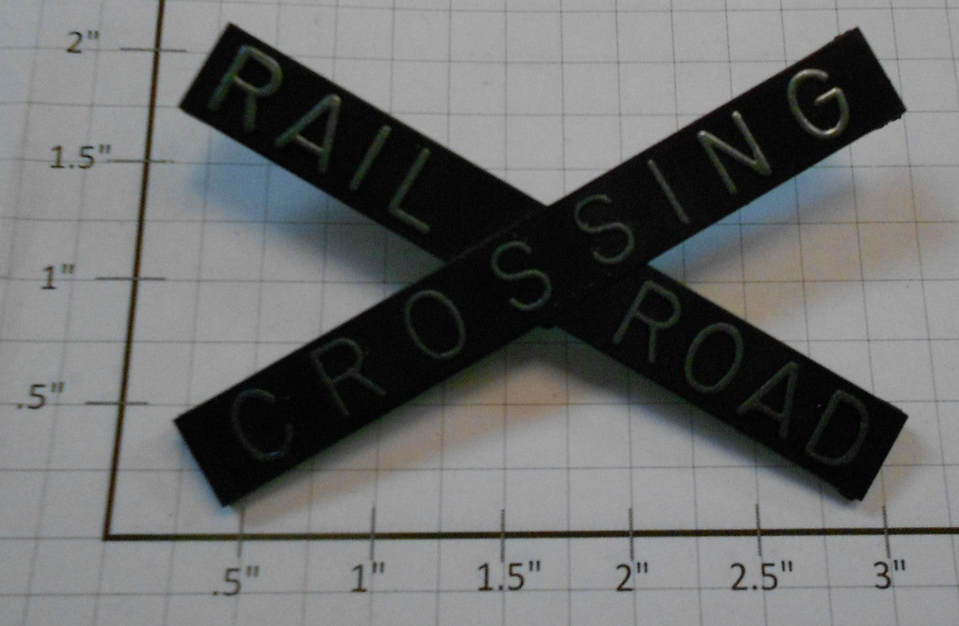 Lionel 154-34B Black RR Crossing Arms w/ Silver Lettering