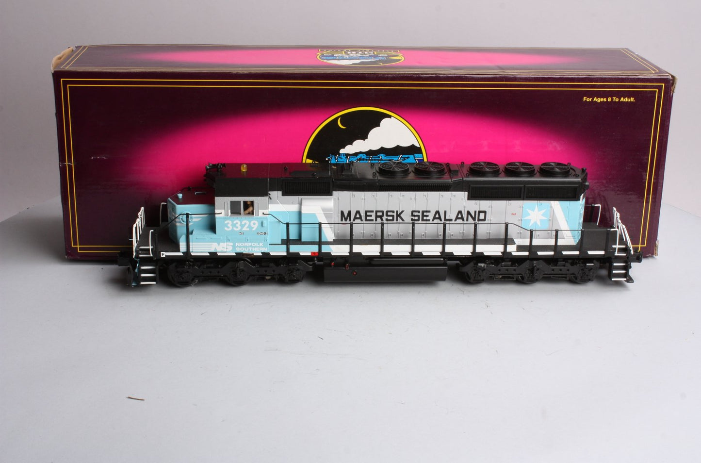 MTH 20-2468-1 Maersk/NS SD40 Diesel Engine w/PS2 #3329 LN/Box