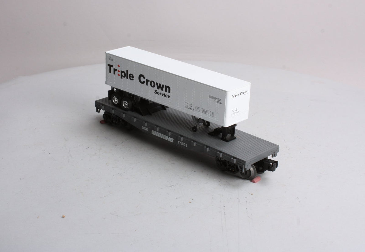 Lionel 6-17505 O Norfolk Southern Flatcar with Triple Crown Trailer LN/Box