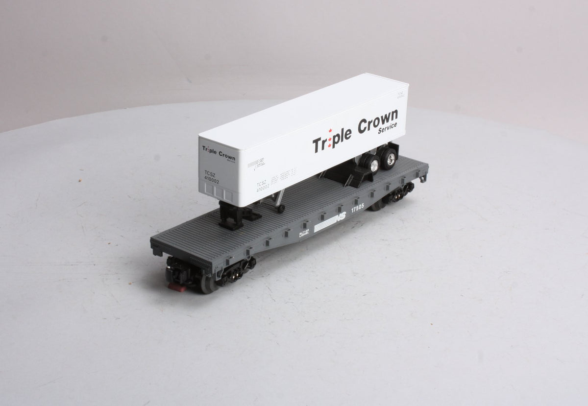 Lionel 6-17505 O Norfolk Southern Flatcar with Triple Crown Trailer LN/Box