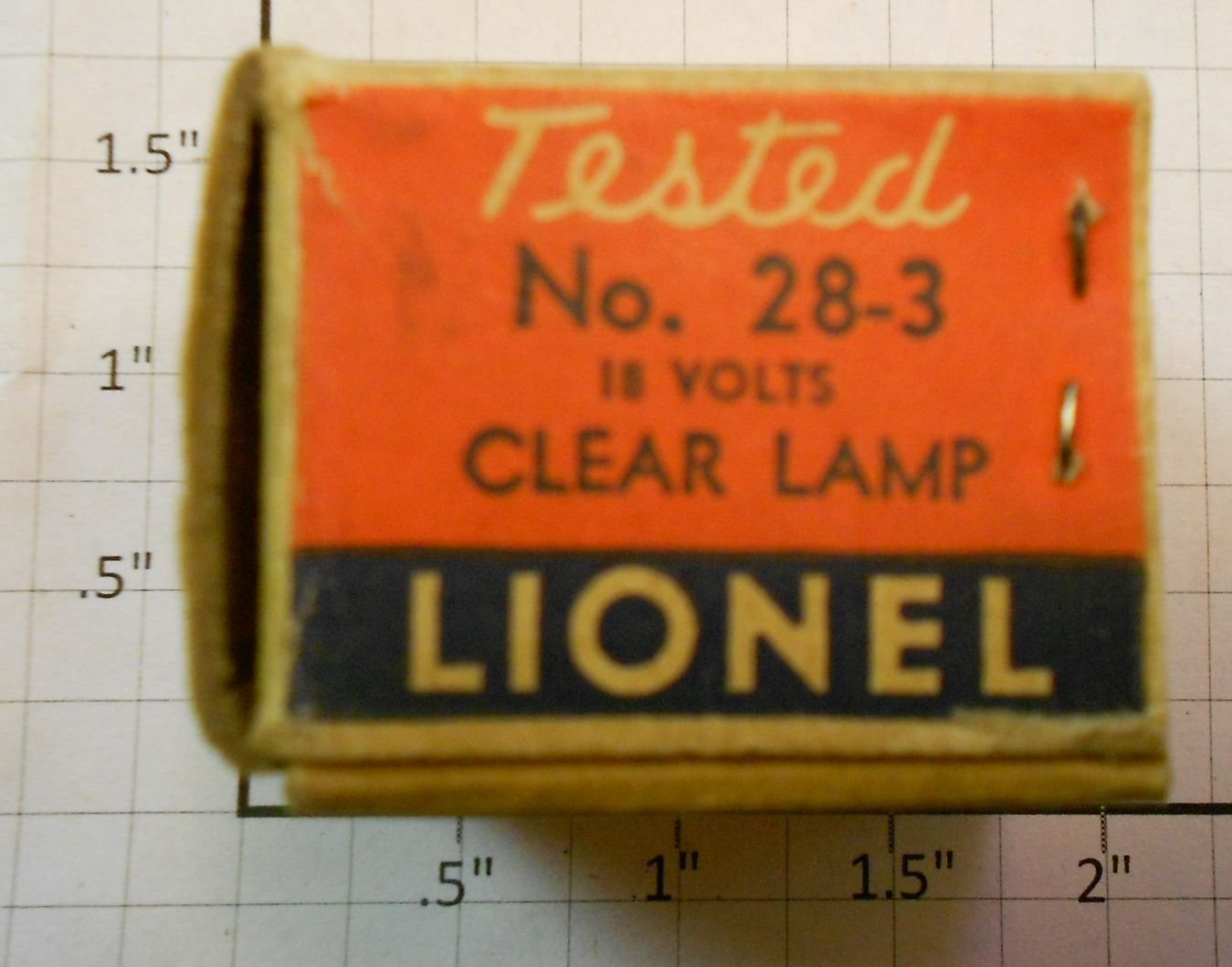 Lionel 28-3 18 Volt Clear Light Bulb with Box