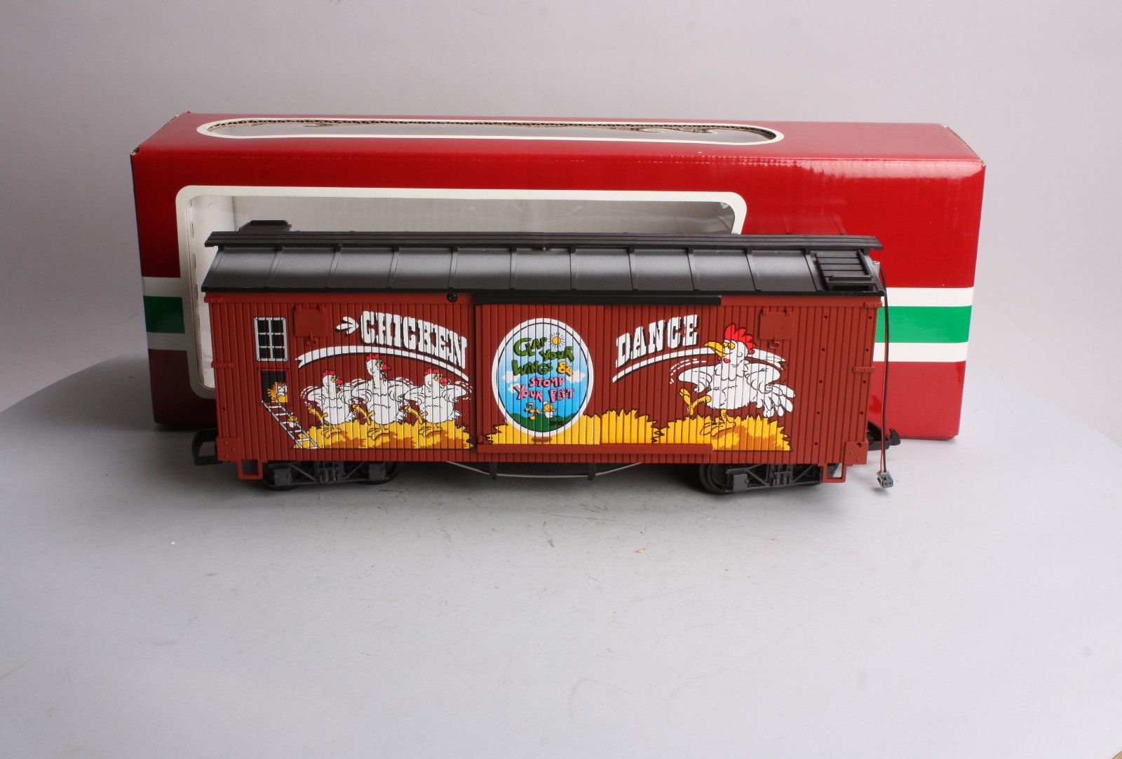 LGB 44672 Chicken Dance Boxcar with Sound EX/Box