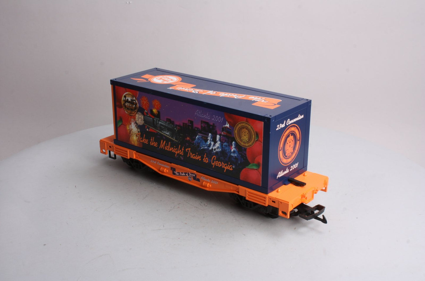 LGB 44858 G Scale 2001 Atlanta Convention Flatcar with Container LN/Box