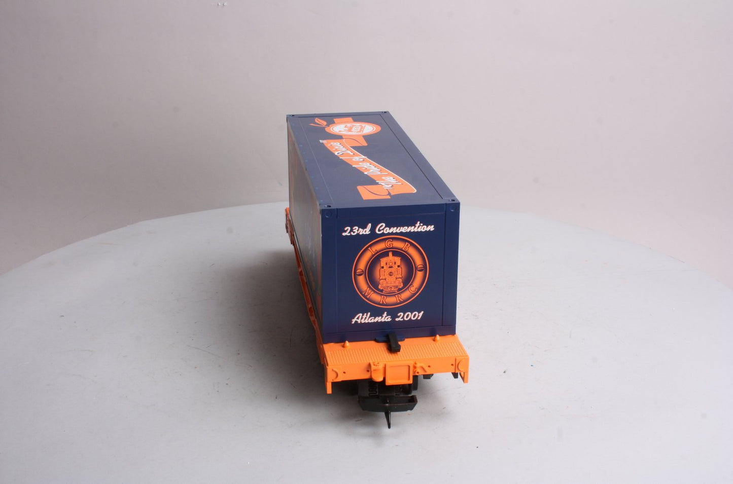 LGB 44858 G Scale 2001 Atlanta Convention Flatcar with Container LN/Box