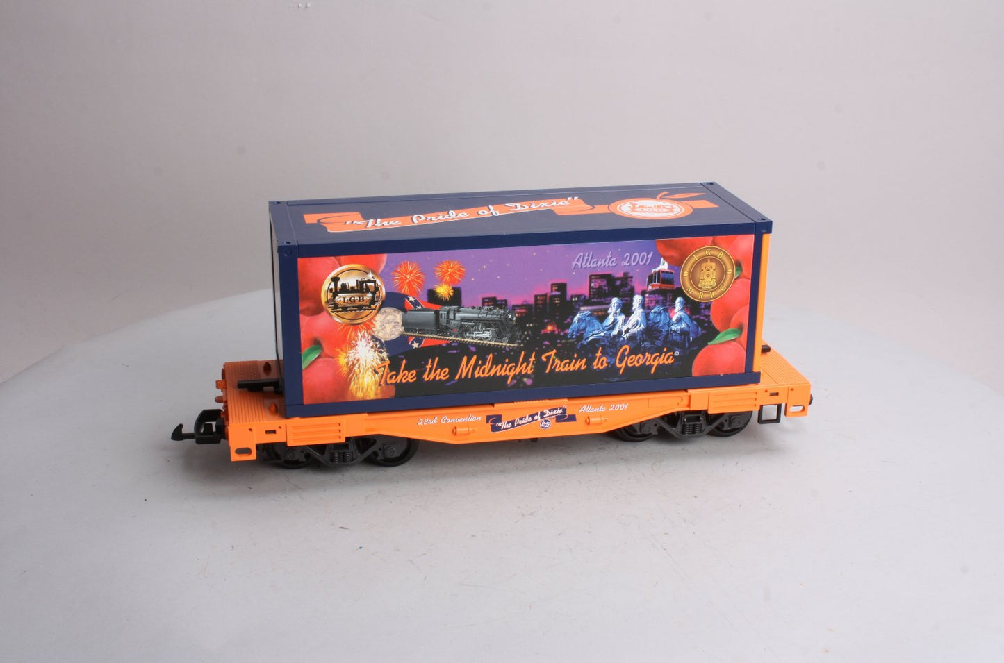 LGB 44858 G Scale 2001 Atlanta Convention Flatcar with Container LN/Box