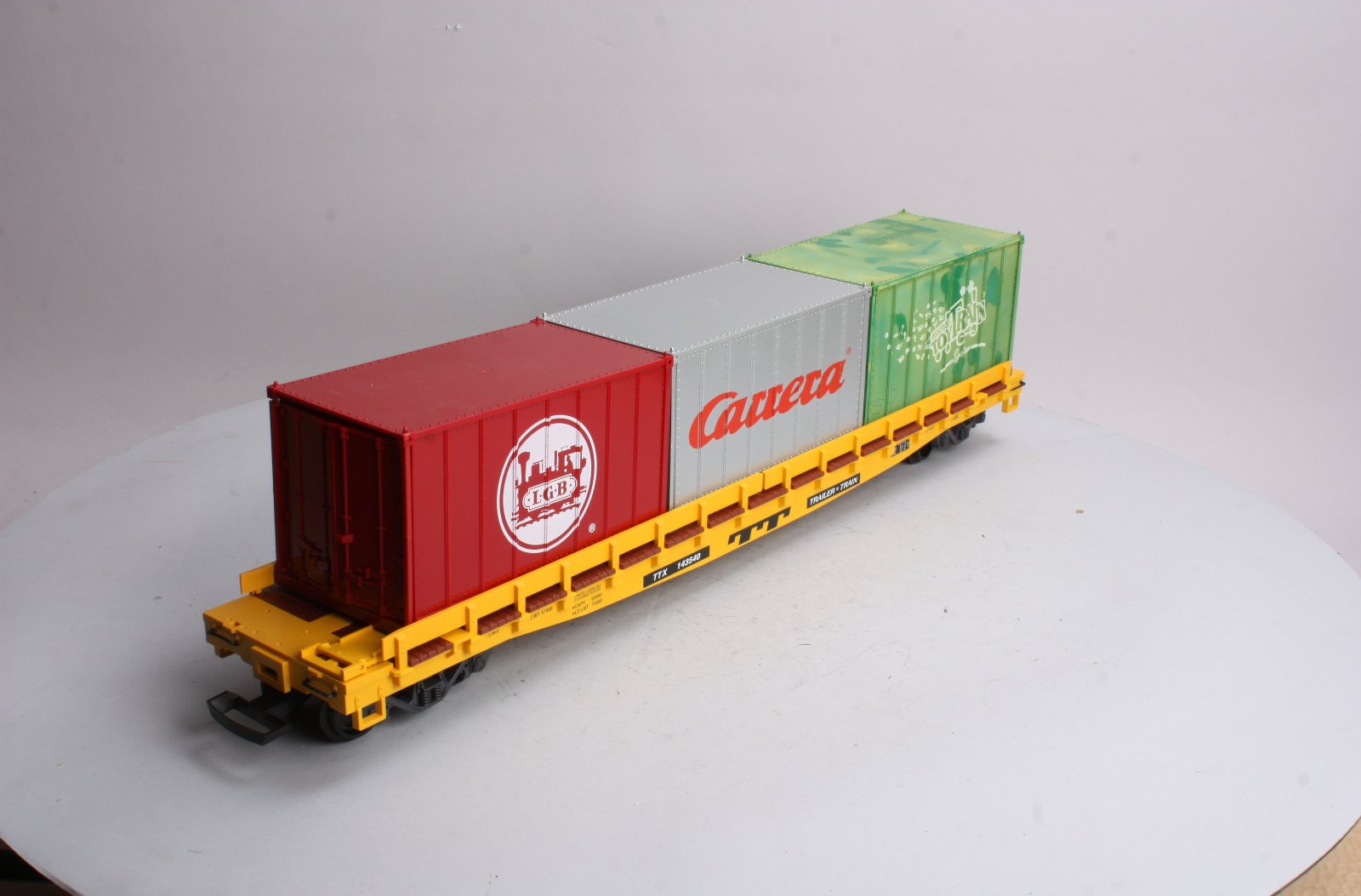 LGB 43540 G Scale TTX Flatcar with Containers EX/Box