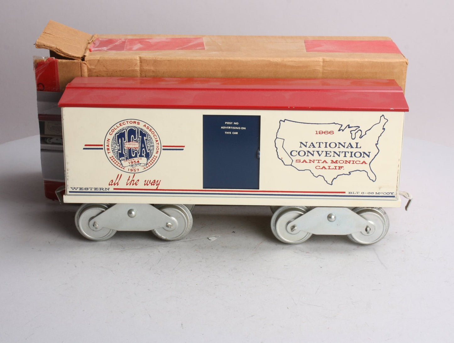 McCoy 1000 Standard Gauge TCA National Convention Santa Monica California Boxcar LN/Box