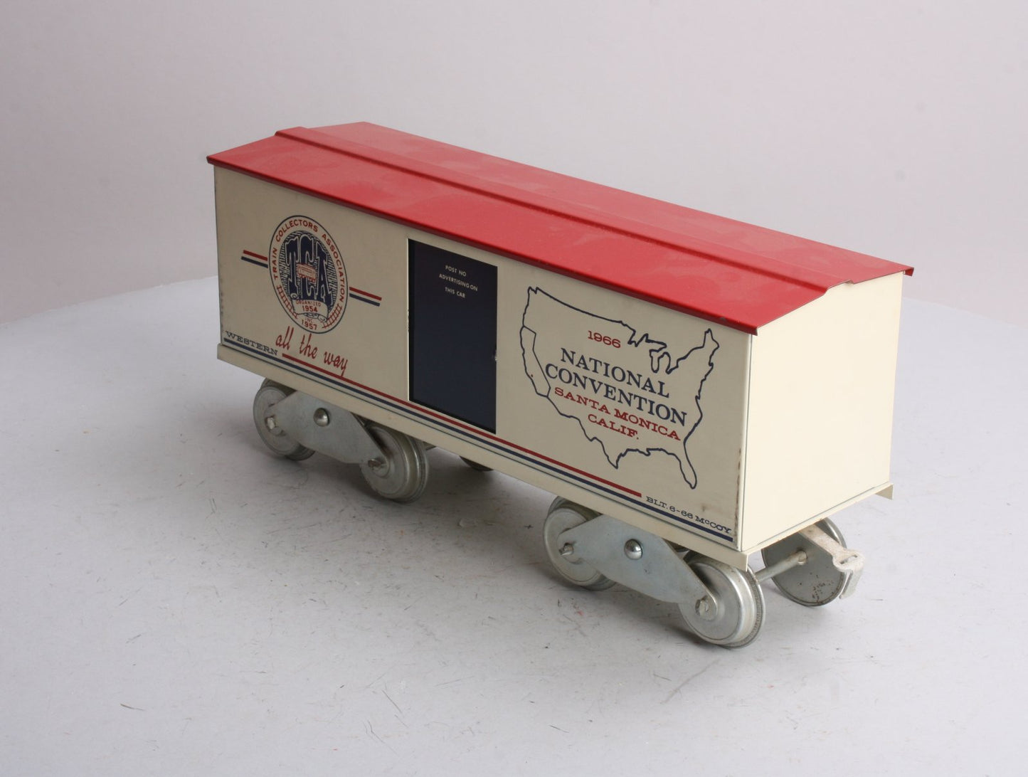 McCoy 1000 Standard Gauge TCA National Convention Santa Monica California Boxcar LN/Box