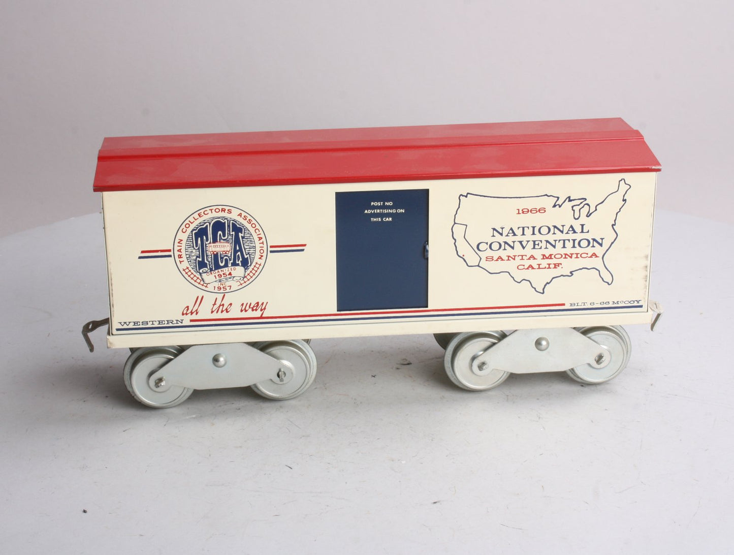 McCoy 1000 Standard Gauge TCA National Convention Santa Monica California Boxcar LN/Box