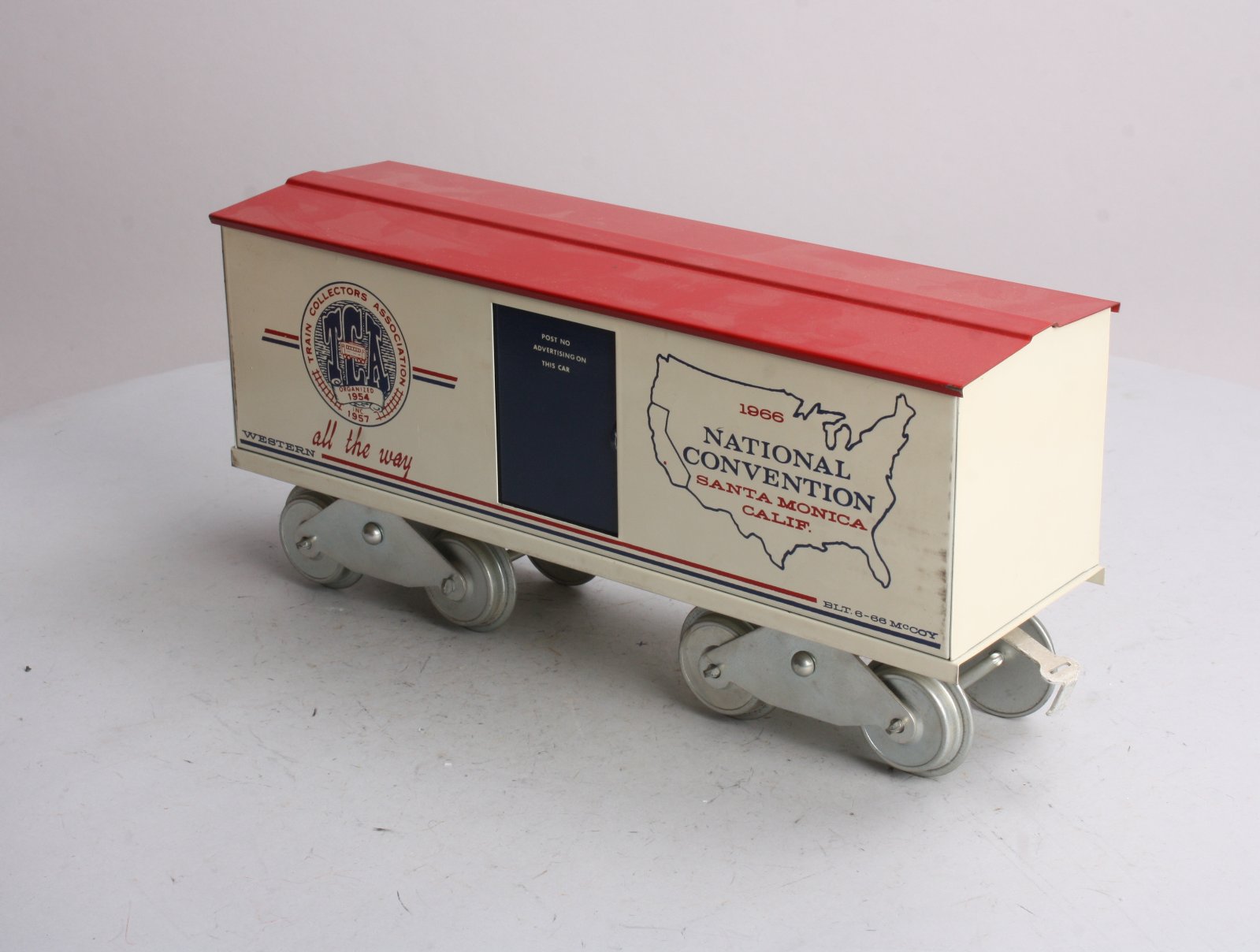 McCoy 1000 Standard Gauge TCA National Convention Santa Monica California Boxcar LN/Box