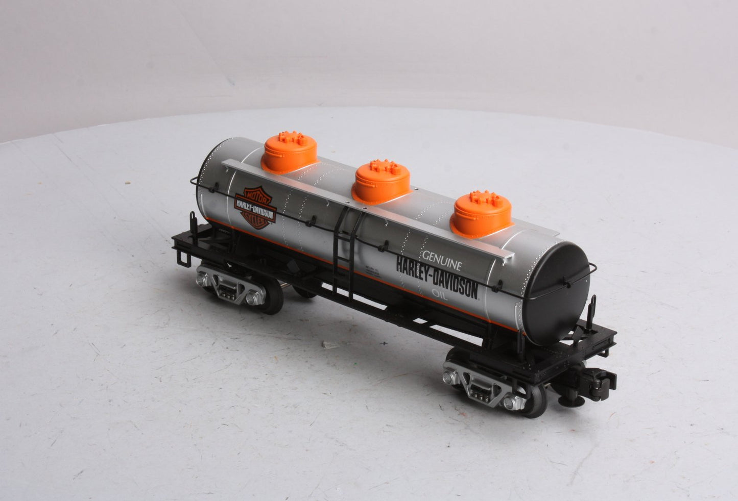 MTH 30-4120B O Gauge Harley Davidson 3-Dome Tank Car LN/Box