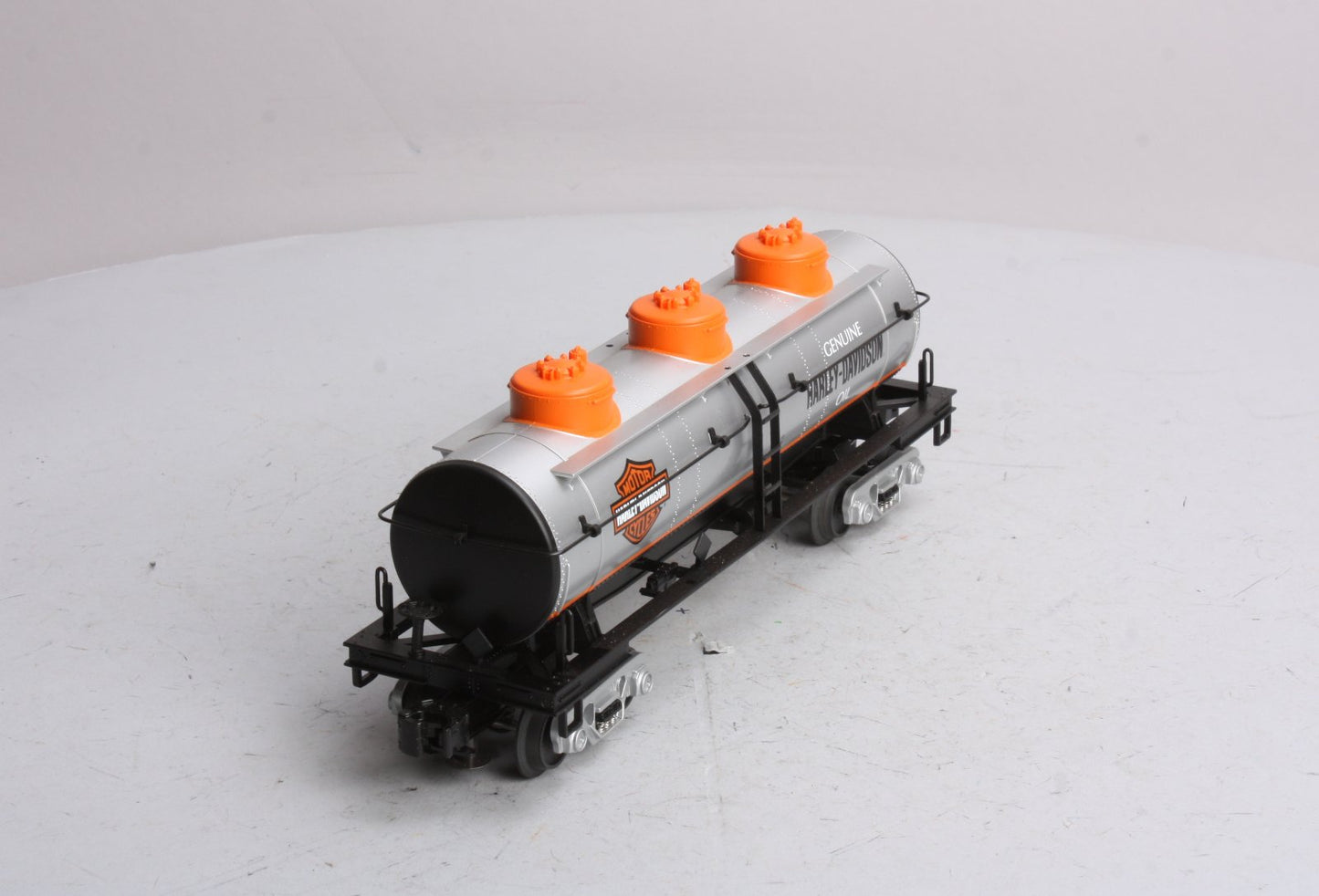 MTH 30-4120B O Gauge Harley Davidson 3-Dome Tank Car LN/Box