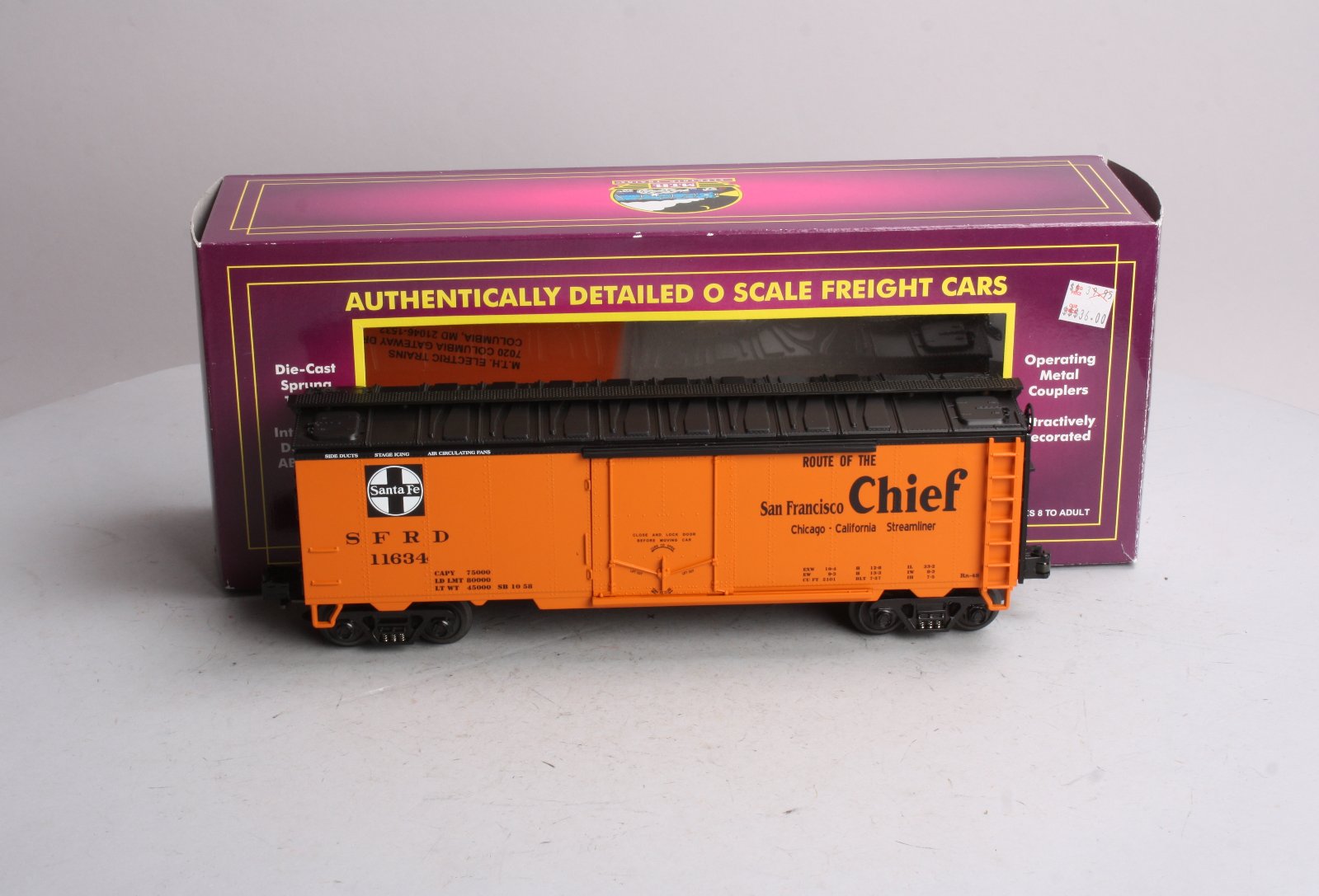 MTH 20-94018 O Gauge Santa Fe AT&SF Reefer Car #11634 LN/Box