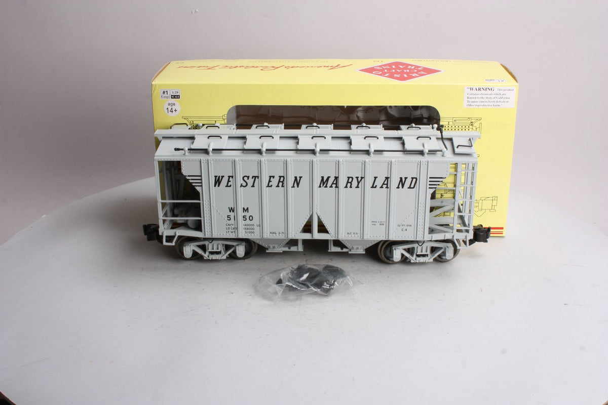 Aristo-Craft 41298 G Western Maryland 2-Bay Hopper Car #5150 LN/Box
