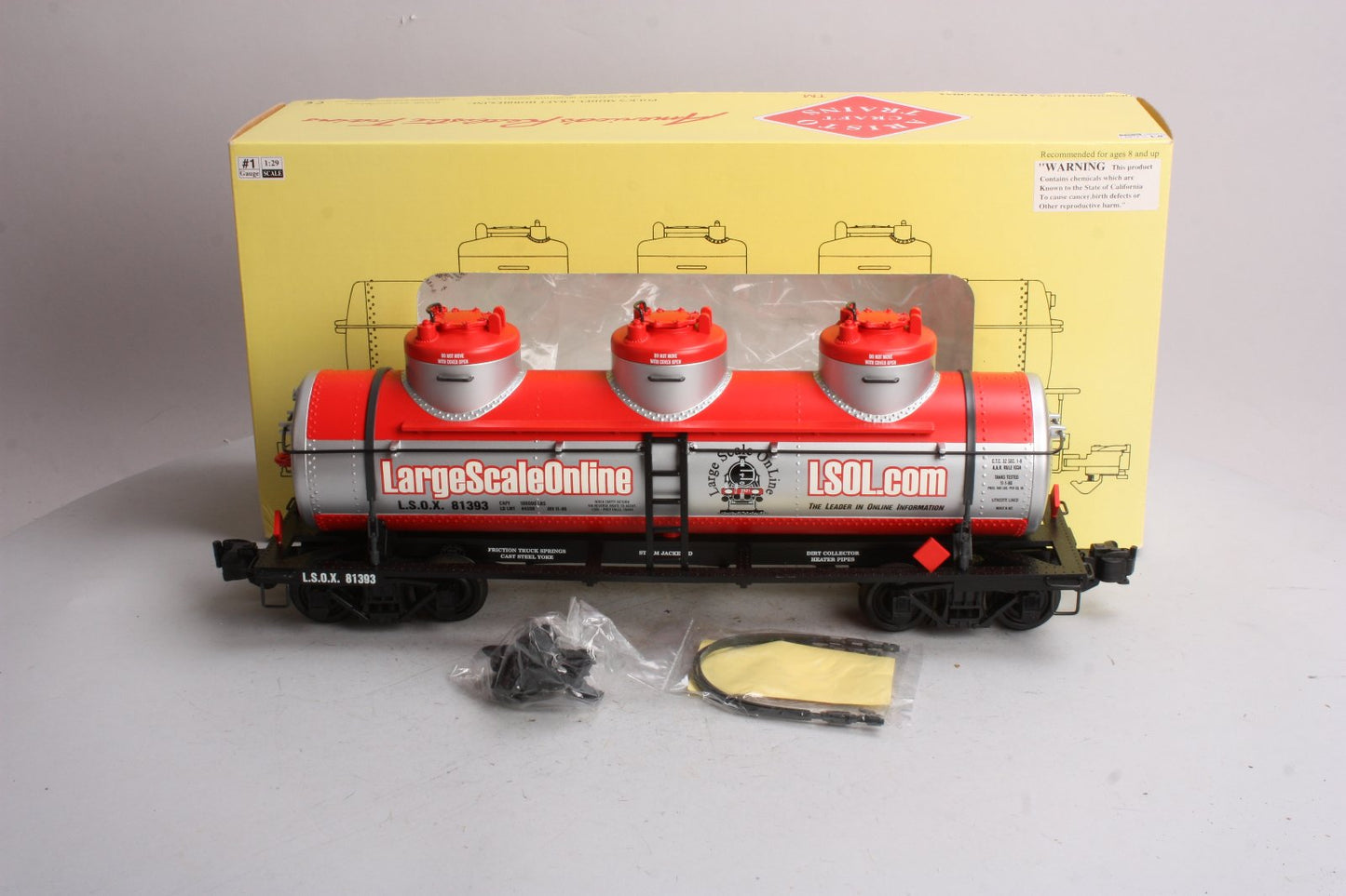 Aristo-Craft 41697 G Scale Large Scale Online Triple Dome Tank Car LN/Box