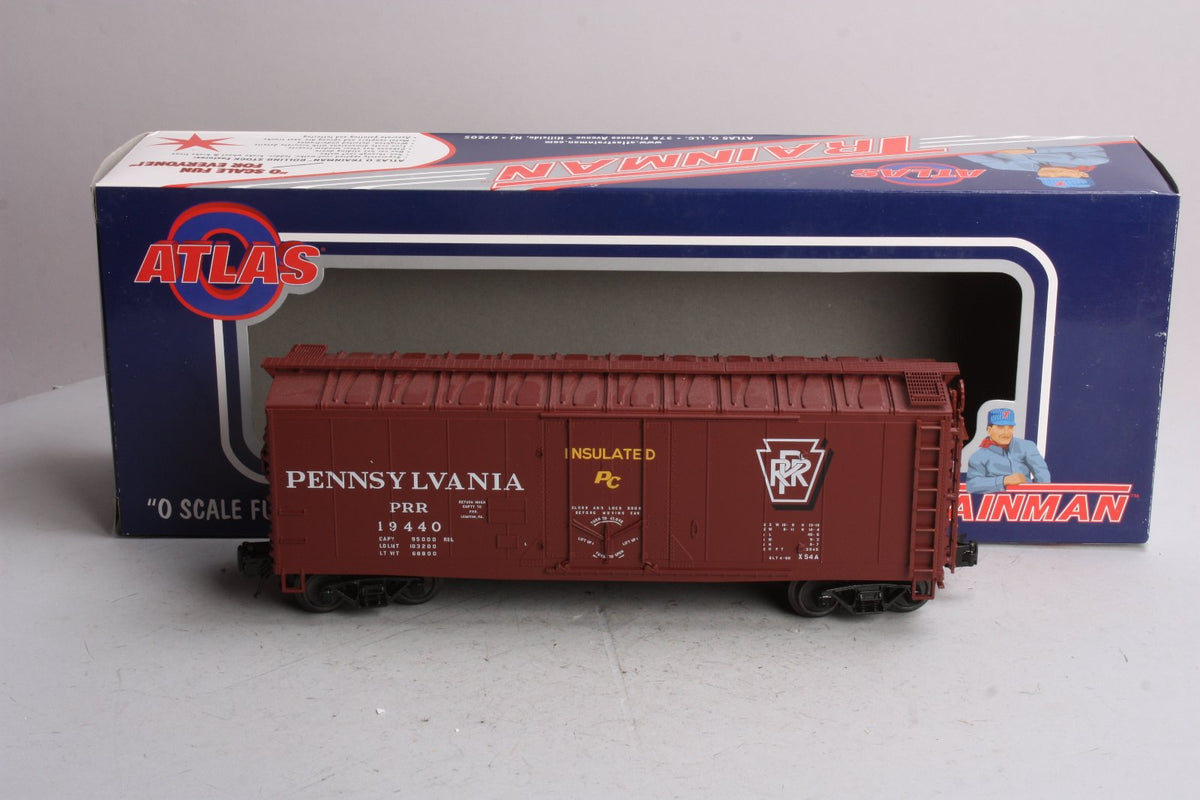 Atlas 0534-1 O Gauge 40' Pennsylvania Plug Door Boxcar #19440 - 3 Rail LN/Box