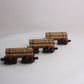 Industrial Rail 8050 O-27 Skeleton Log Cars (Set of 3) LN/Box