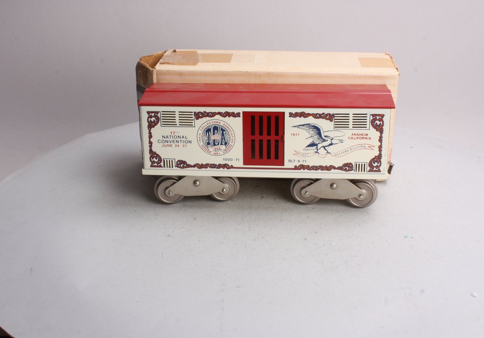 McCoy 1000-71 Standard Gauge TCA 1971 17th National Convention Boxcar EX/Box