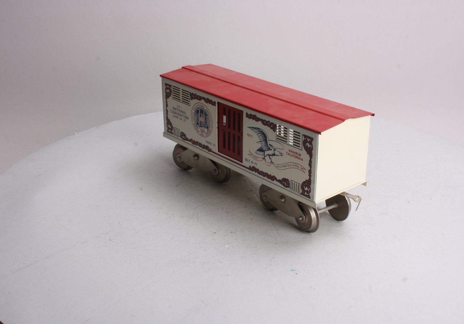 McCoy 1000-71 Standard Gauge TCA 1971 17th National Convention Boxcar EX/Box