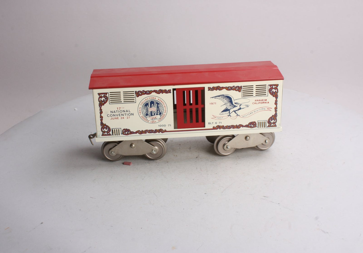 McCoy 1000-71 Standard Gauge TCA 1971 17th National Convention Boxcar EX/Box