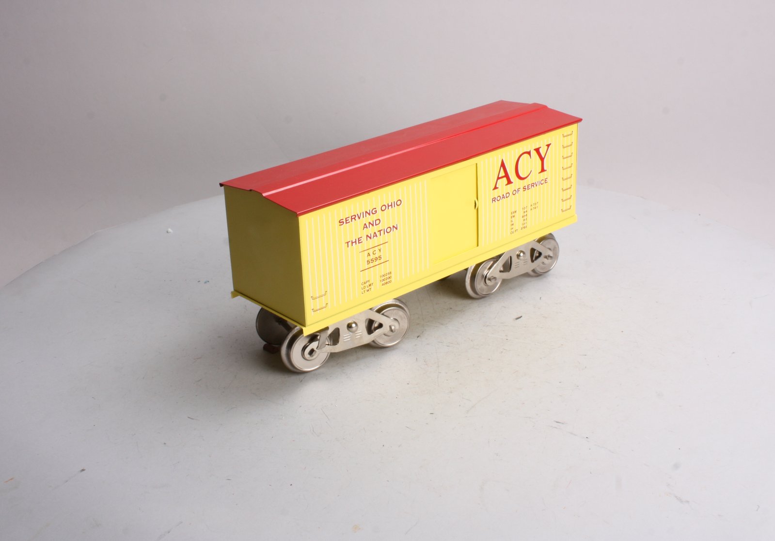 McCoy 296 Standard Gauge ACY Road of Service Boxcar EX/Box