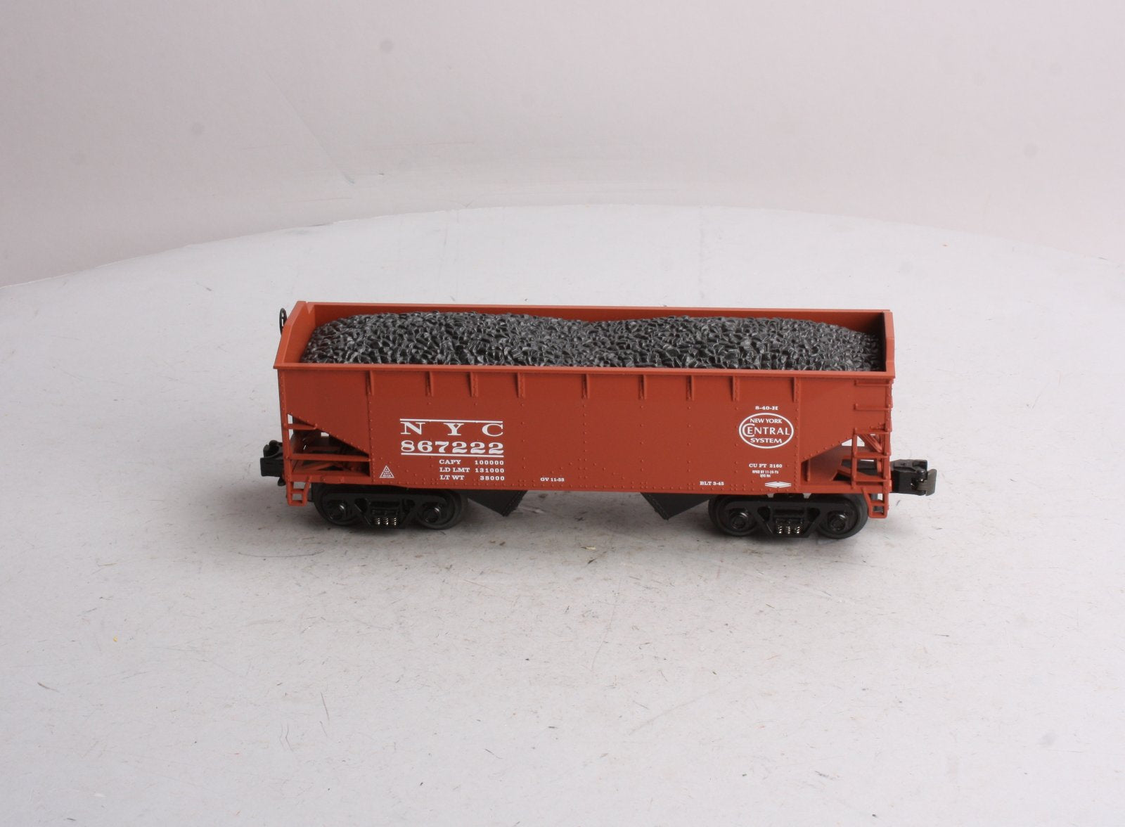 MTH 20-97429 O New York Central 2-Bay Offset Hopper w/Coal Load #867222 LN/Box