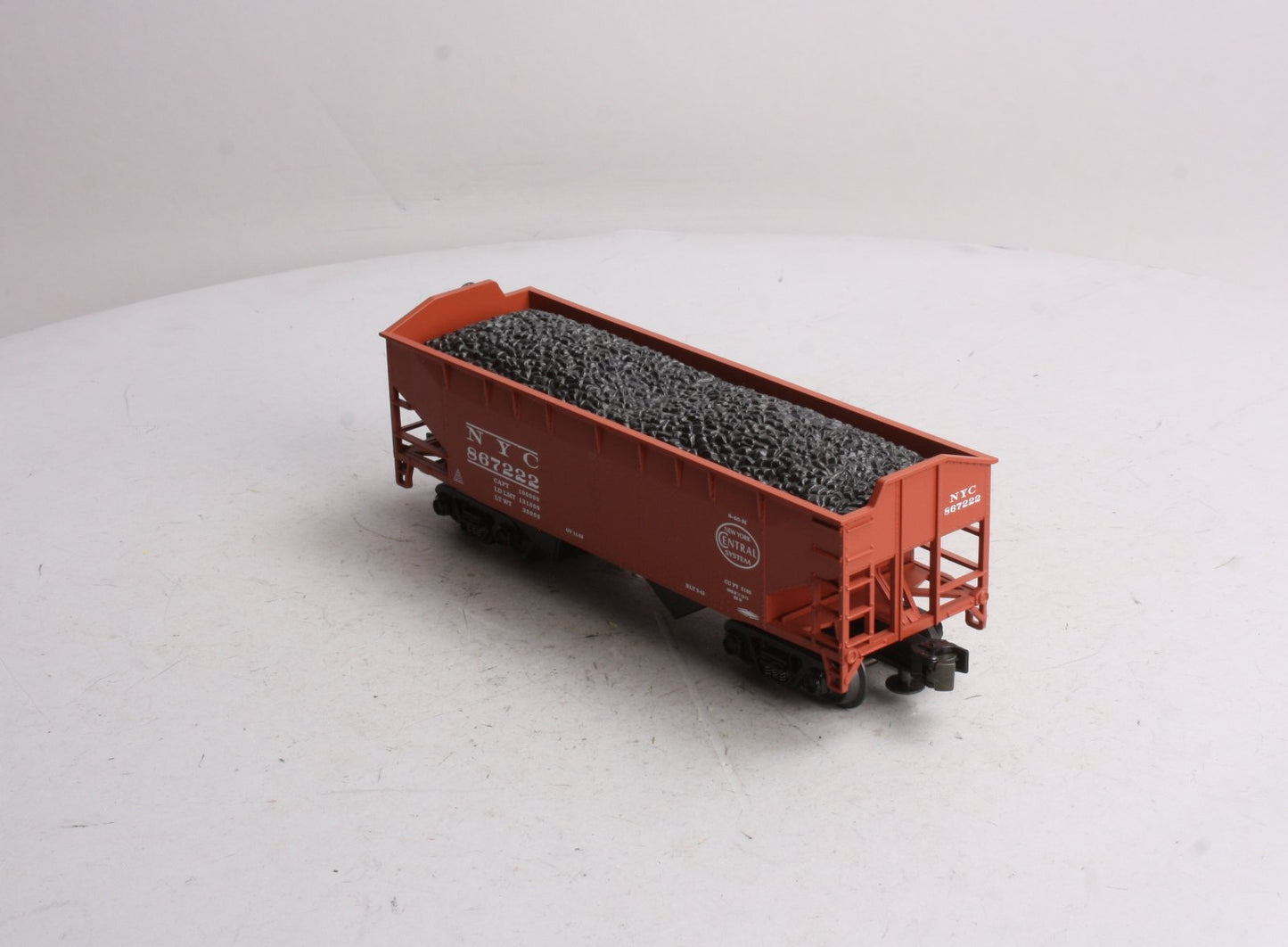 MTH 20-97429 O New York Central 2-Bay Offset Hopper w/Coal Load #867222 LN/Box