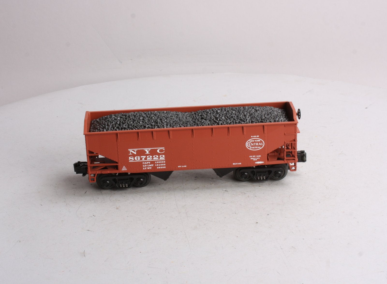 MTH 20-97429 O New York Central 2-Bay Offset Hopper w/Coal Load #867222 LN/Box