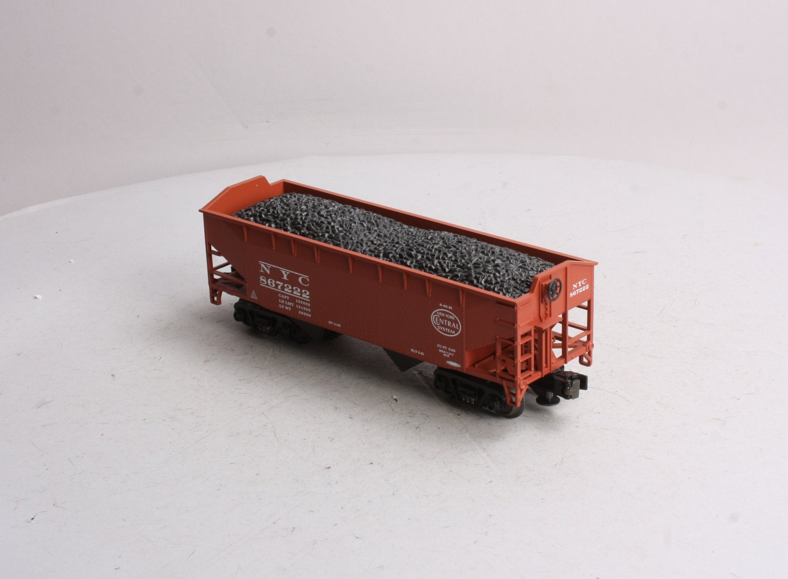 MTH 20-97429 O New York Central 2-Bay Offset Hopper w/Coal Load #867222 LN/Box