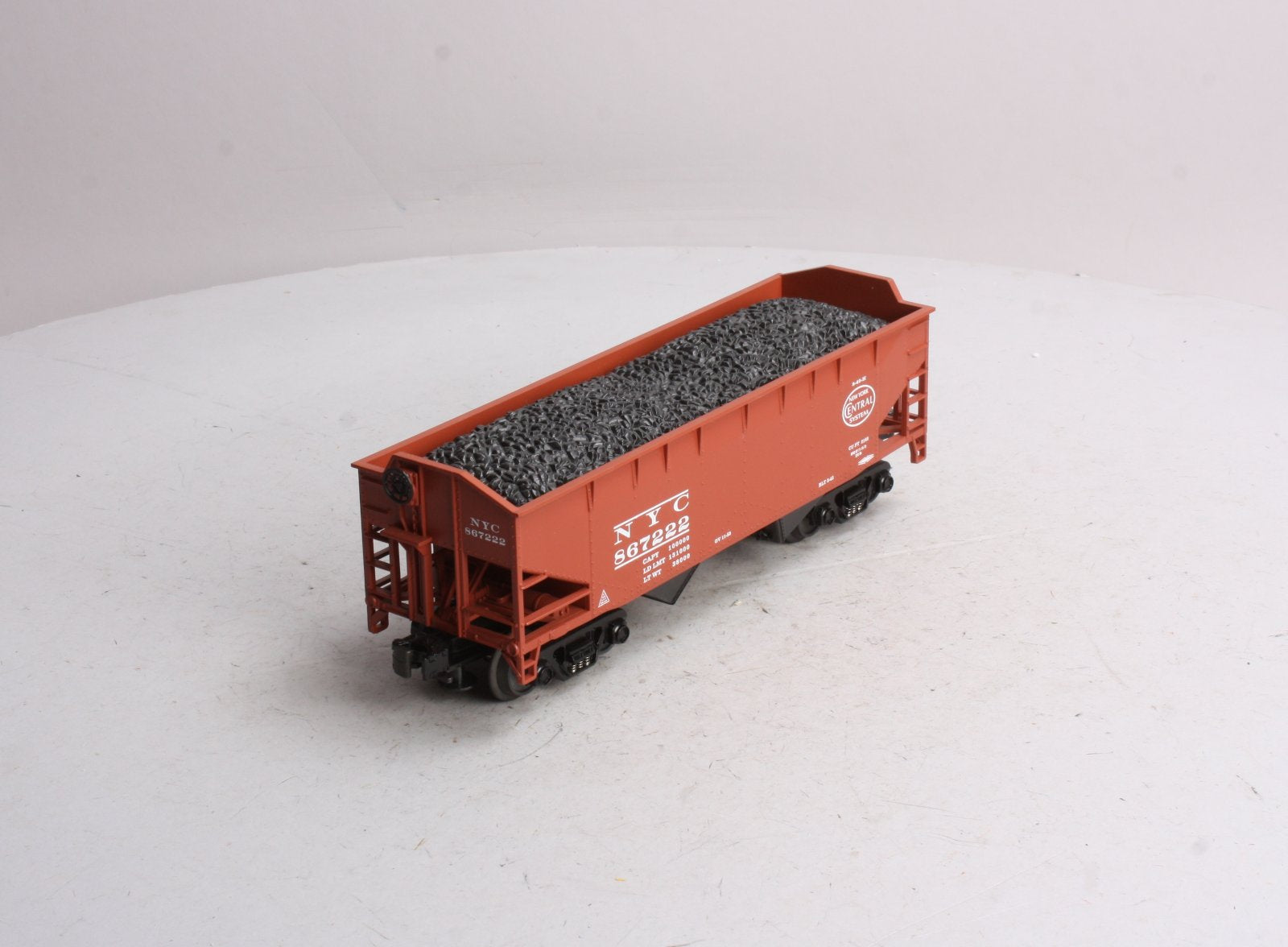 MTH 20-97429 O New York Central 2-Bay Offset Hopper w/Coal Load #867222 LN/Box