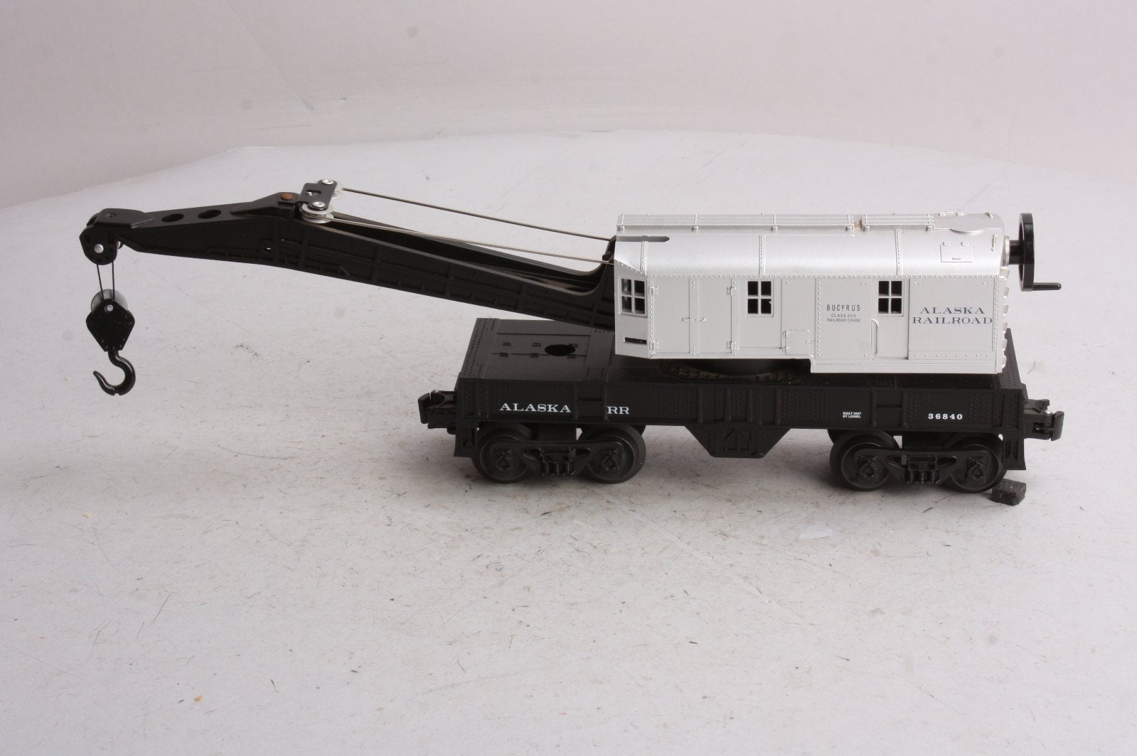 Lionel 6-36840 O Gauge Alaska Railroad Operating Crane Car LN