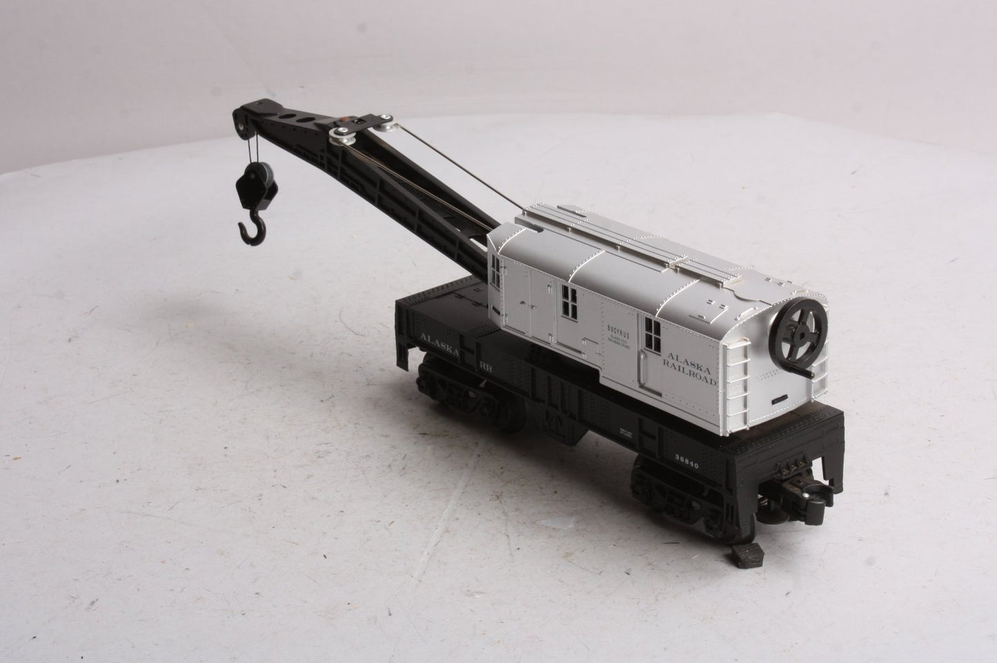 Lionel 6-36840 O Gauge Alaska Railroad Operating Crane Car LN