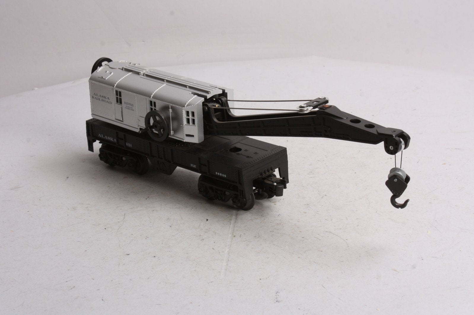 Lionel 6-36840 O Gauge Alaska Railroad Operating Crane Car LN