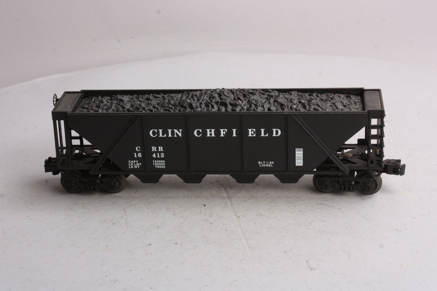 Lionel 6-16413 O Gauge Clinchfield 4-Bay Hopper with Coal Load