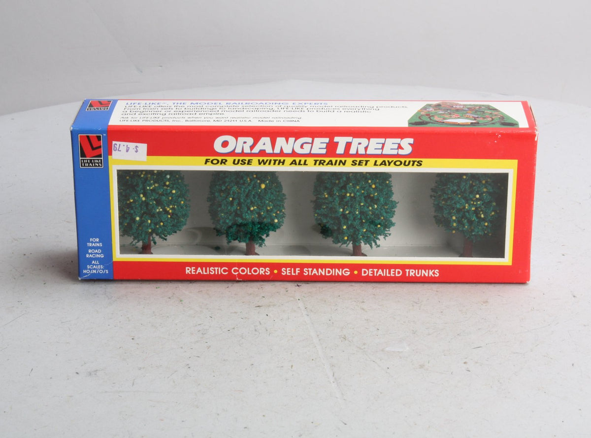 Life Like 1024 HO/N/O/S Scale Orange Trees (Pack of 4)