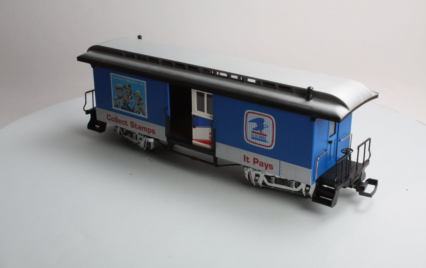 LGB 31840 G Scale U.S. Mail "Collect Stamps It Pays" Baggage Car (Metal Wheels) LN/Box