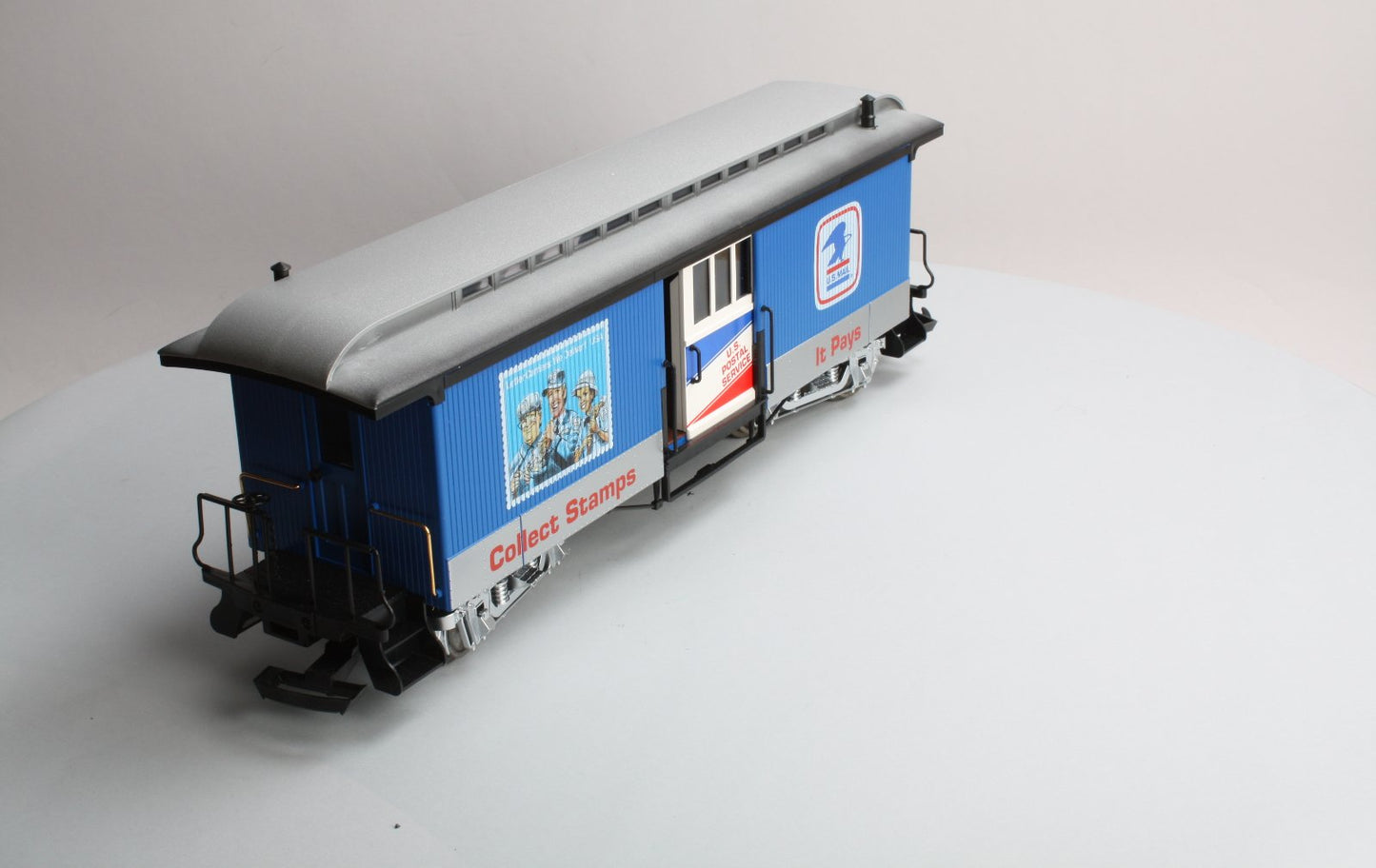 LGB 31840 G Scale U.S. Mail "Collect Stamps It Pays" Baggage Car (Metal Wheels) LN/Box
