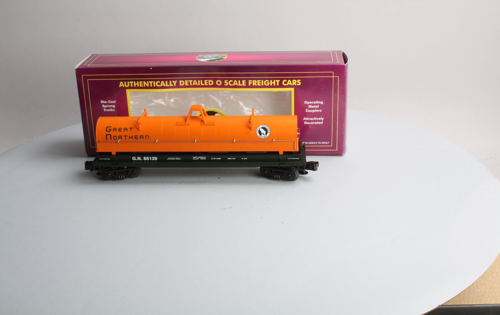 MTH 20-90028E O Gauge Great Northern Coil Car #85139 EX/Box